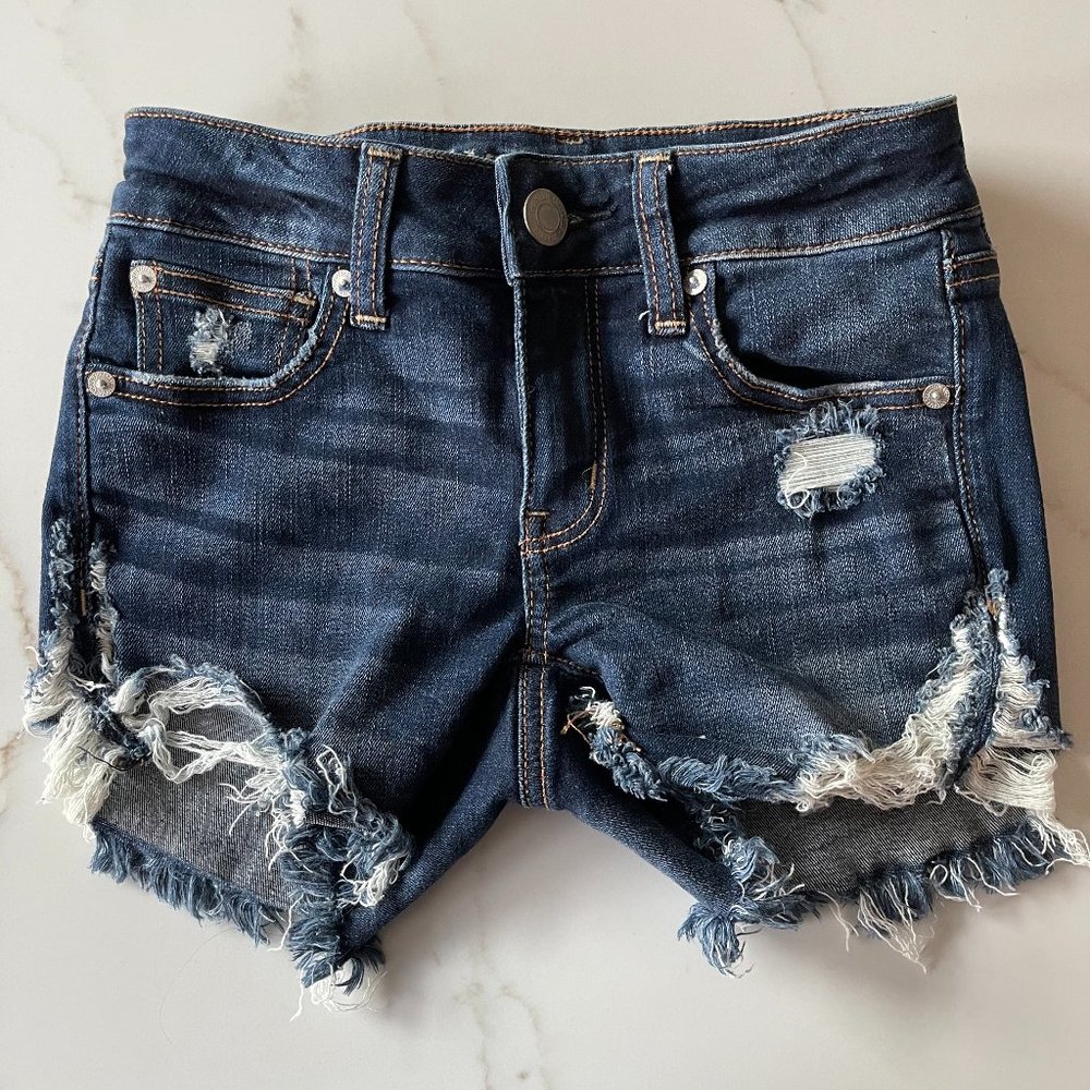 American Eagle Stretch Denim Midi Short Size 0